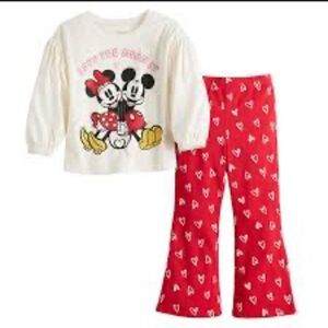 NWT Disney Kids Pajamas - Red and White 5/$25